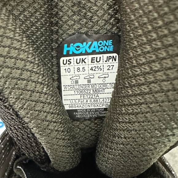 Hoka One One Challenger Gray Running Hiking Shoes High Tops Sz 10 Med (B, M) NWT - Picture 6 of 7